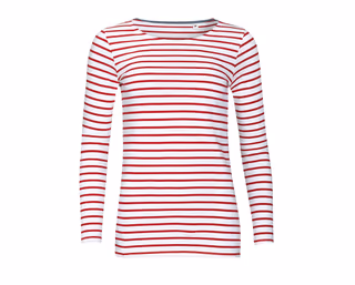 MARINE WOMAN LSL Women's long sleeve striped T-shirt