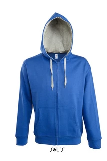 Men's contrasted jacket with lined hood 