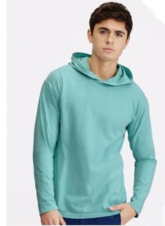 Pánské Tričko Heavyweigh s kapucí a dlouhým rukávem