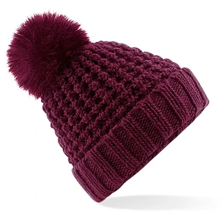 Popcorn Faux Fur Pop Pom Beanie