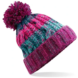 Corkscrew Pom Pom Beanie
