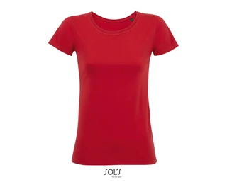 Women's round-neck fitted jersey T-shirt 