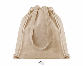 Drawstring backpack with handles