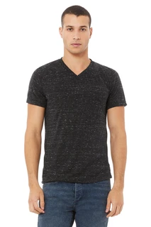 3655 Unisex Textured Jersey V-neck Tee