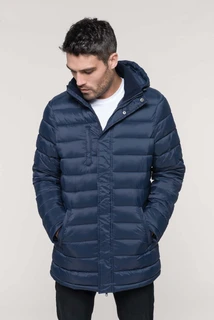 Pánská lehká polstrovaná bunda s kapucí K6128