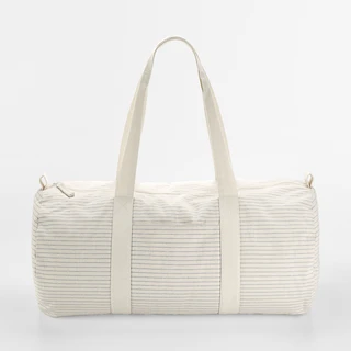 Striped Organic Cotton Barrel Bag