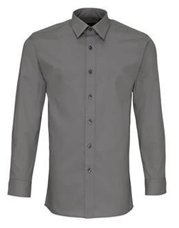 Men's Long Sleeve Fitted Poplin Shirt PR204
