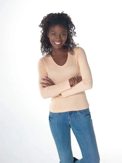 Tričko V-Neck dl.rukáv